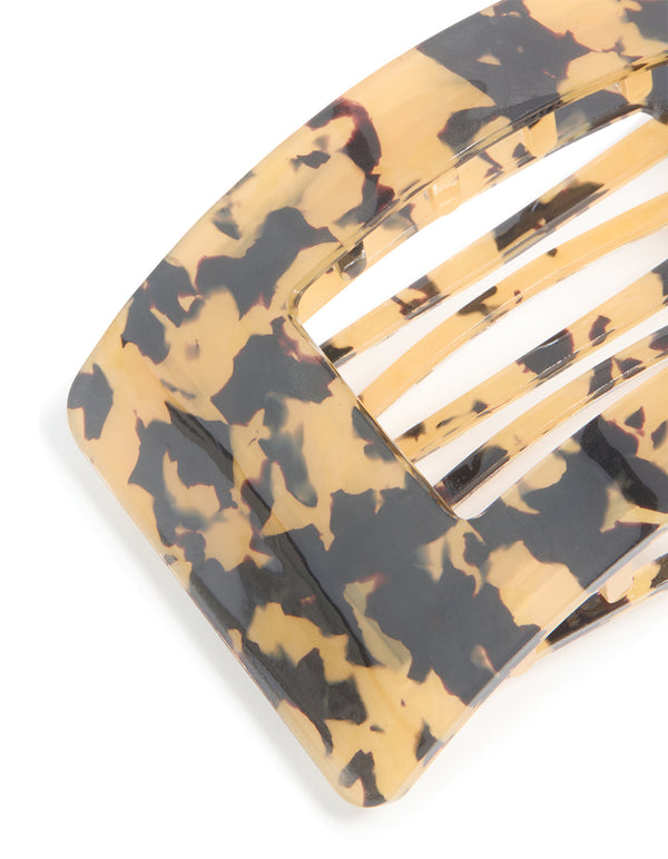 Tortoiseshell Rectangle Hair Claw Clip