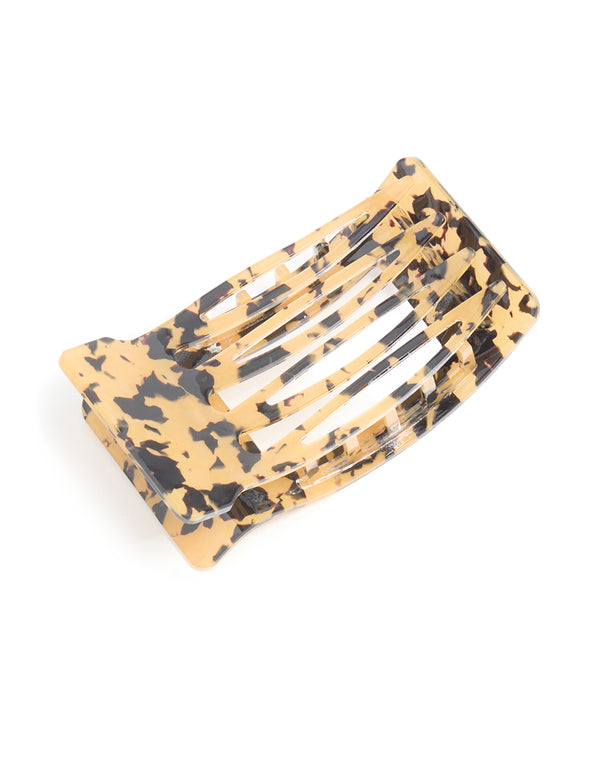 Tortoiseshell Rectangle Hair Claw Clip