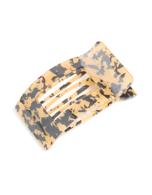 Tortoiseshell Rectangle Hair Claw Clip