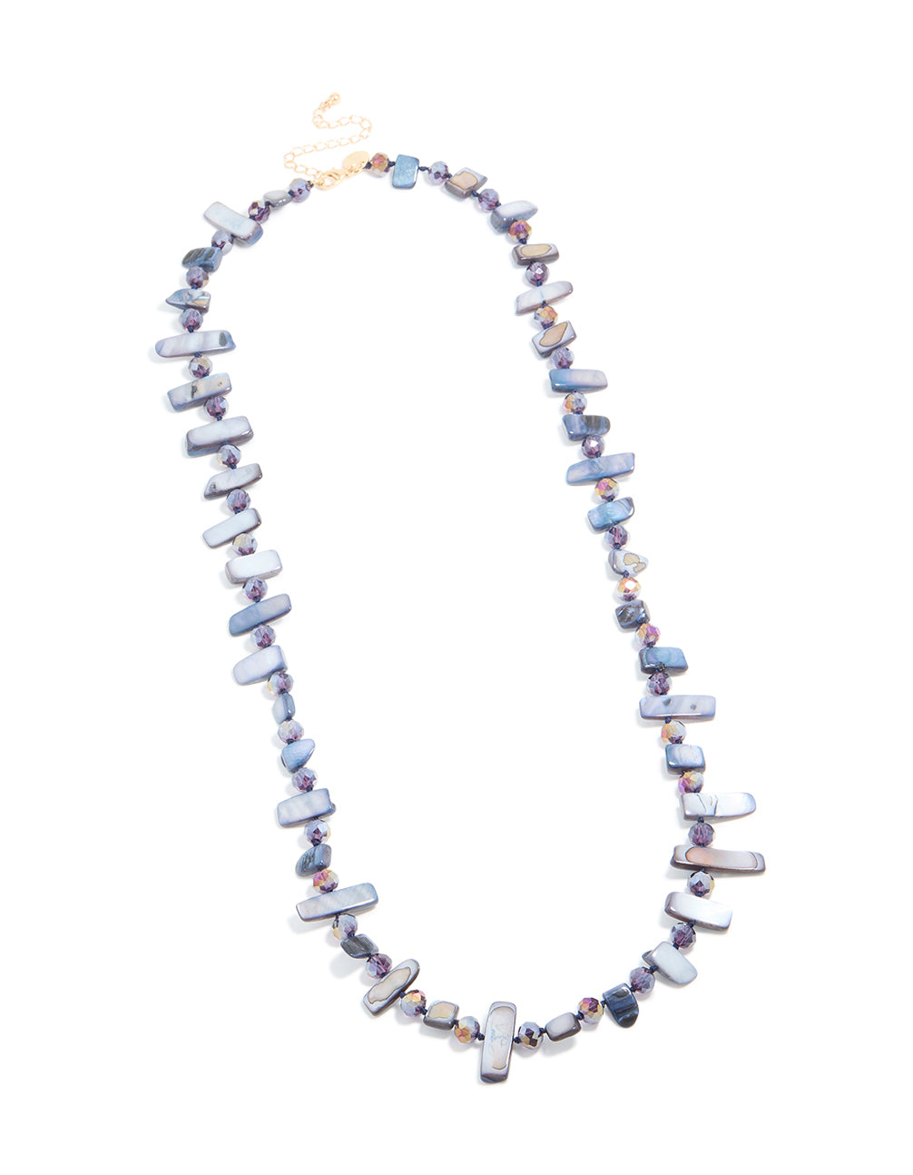 Blue & Purple Genuine Shell Necklace