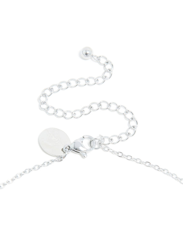 Waterproof Stainless Steel Mini Bubble Letter S Necklace