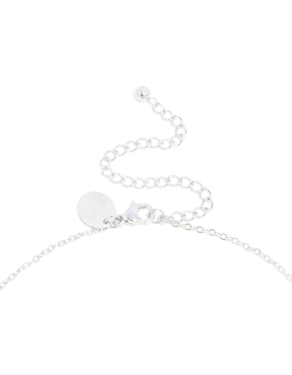 Waterproof Stainless Steel Mini Bubble Letter R Necklace