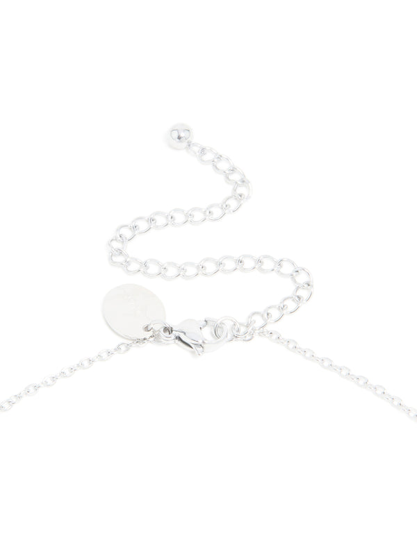 Waterproof Stainless Steel Mini Bubble Letter F Necklace