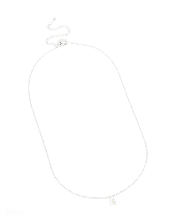 Waterproof Stainless Steel Mini Bubble Letter A Necklace