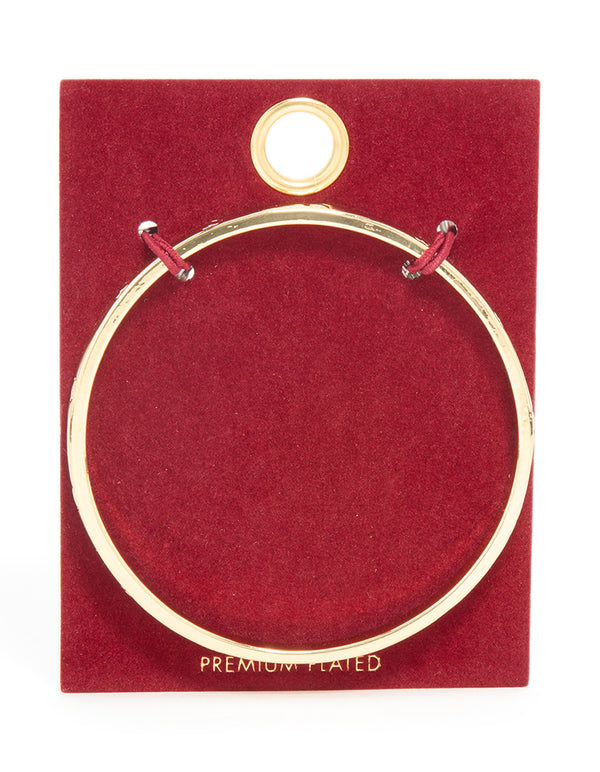 Gold Plated Heart Bangle