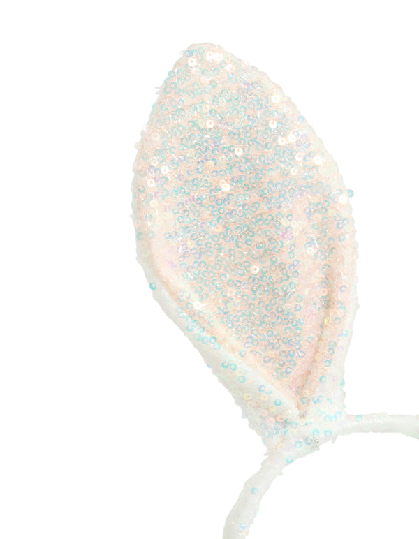 Kids Sequin Fabric Easter Bunny Ears Headband