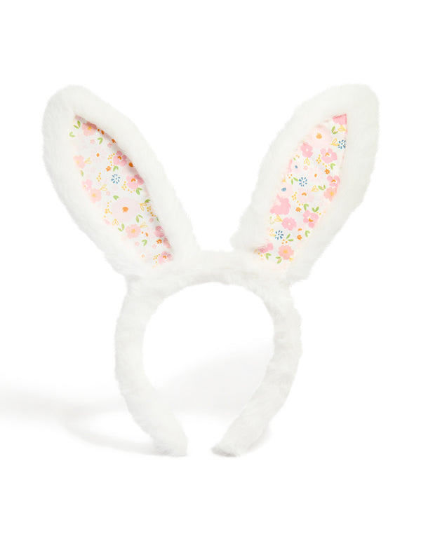 Kids Fabric Flower Bunny Ear Headband
