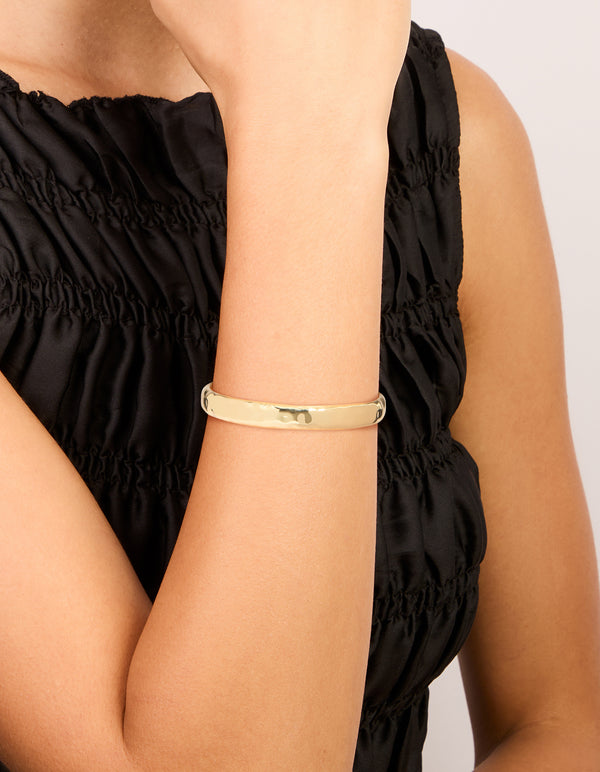 Gold Plated Classic Thick Toggle Bracelet