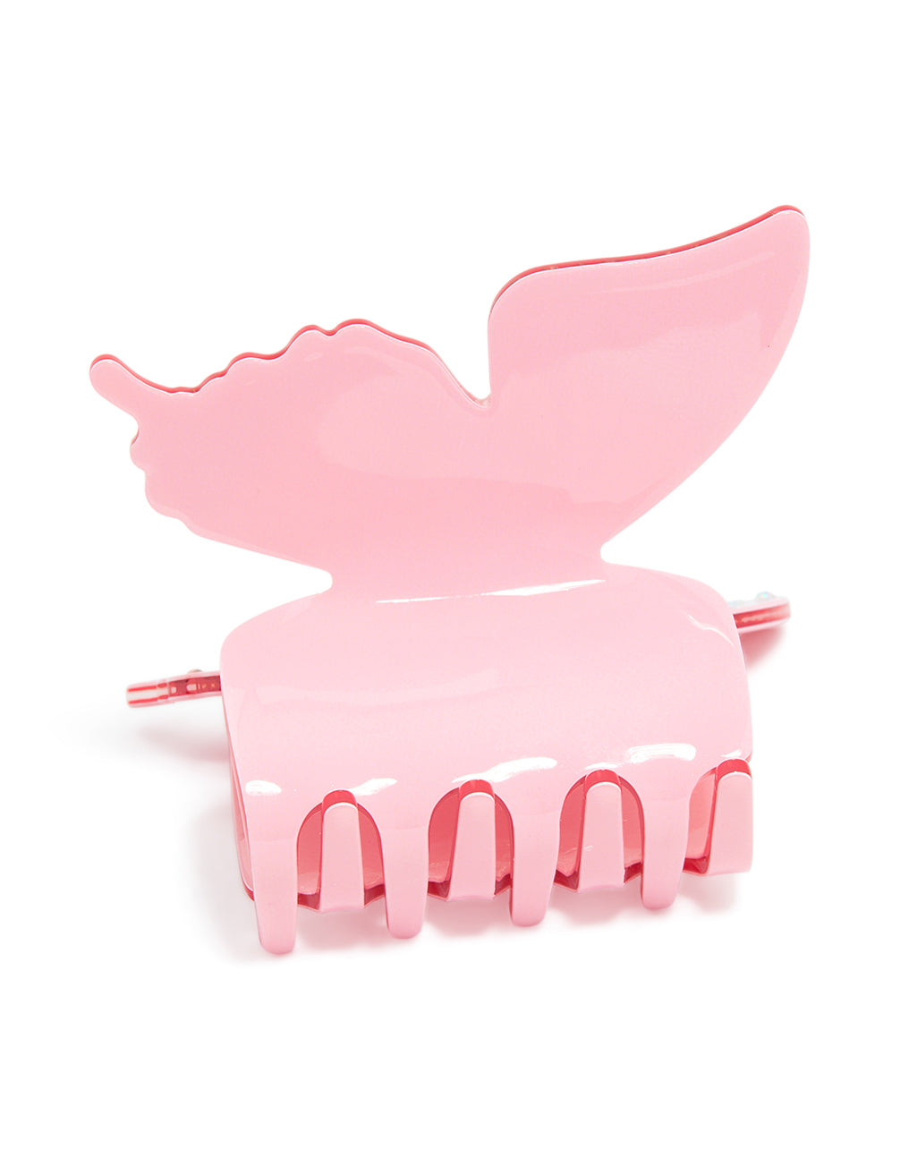 Pink Diamante Butterfly Claw Clip