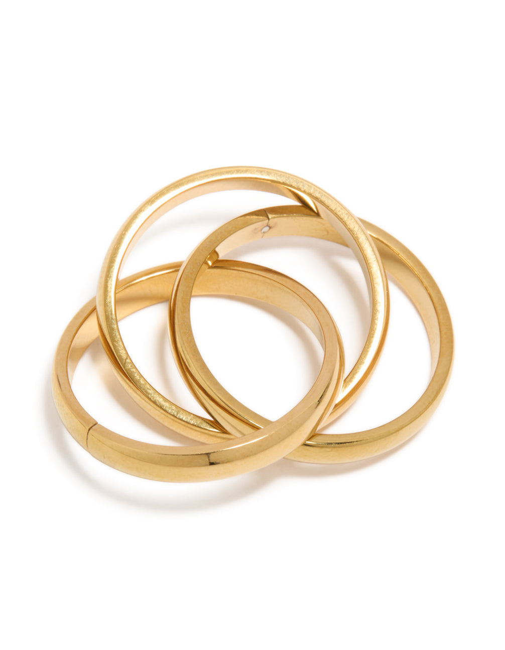 Designed with waterproof triple layered twist moving ring construction in gold plated stainless steel with dainty style close up view