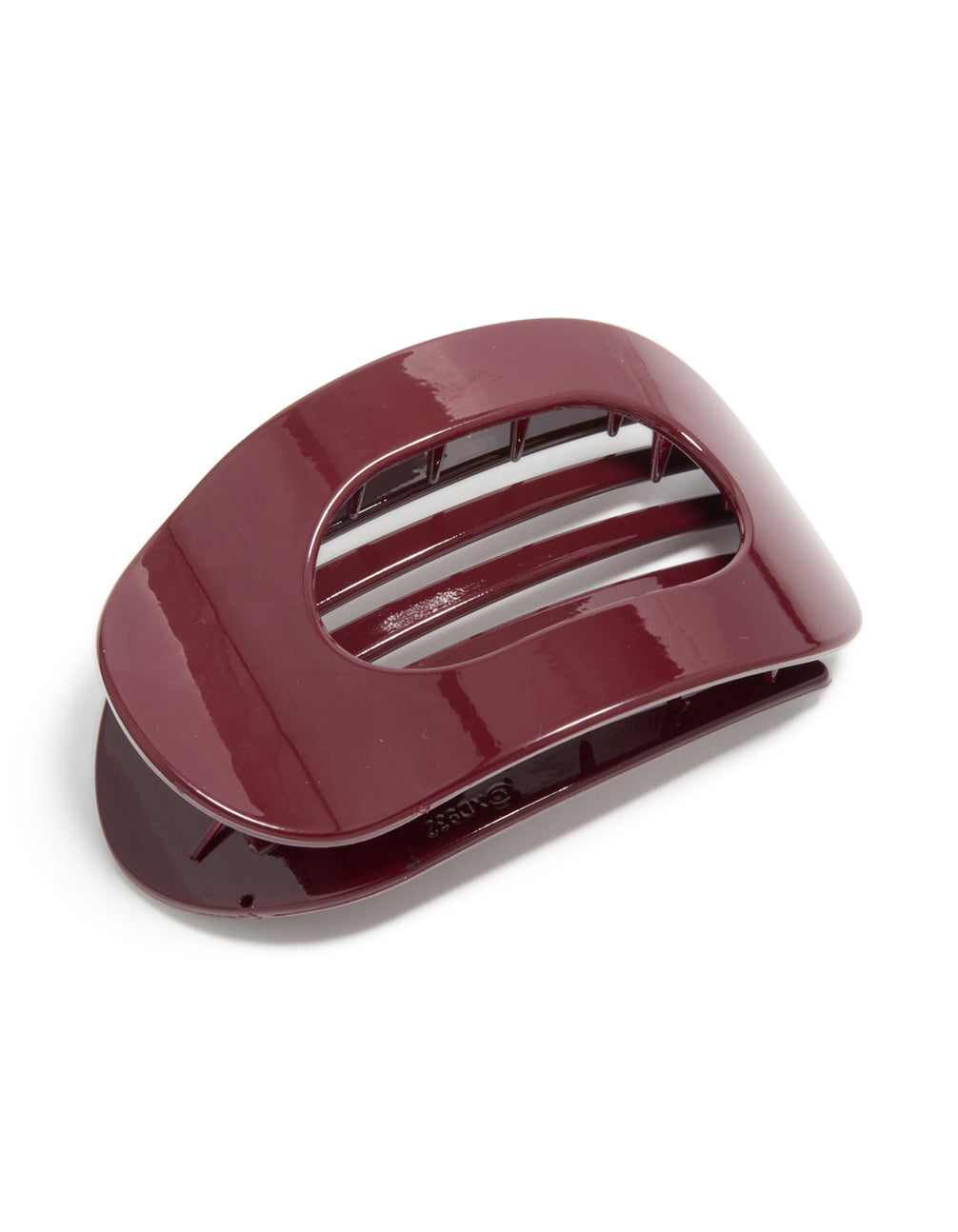 Burgundy Oval Hair Claw Clip