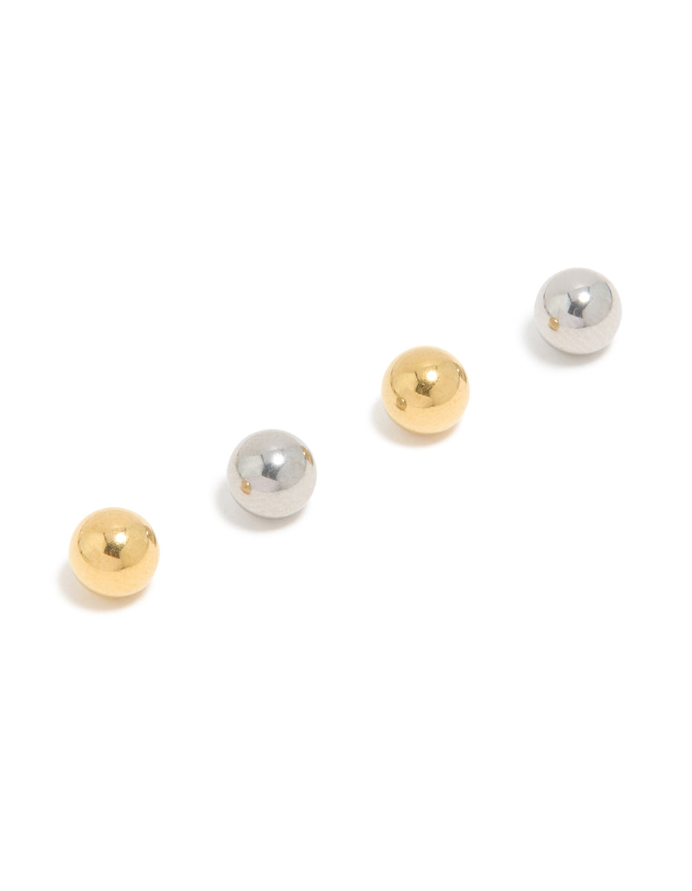 Metal Belly Bar Balls 4-Pack