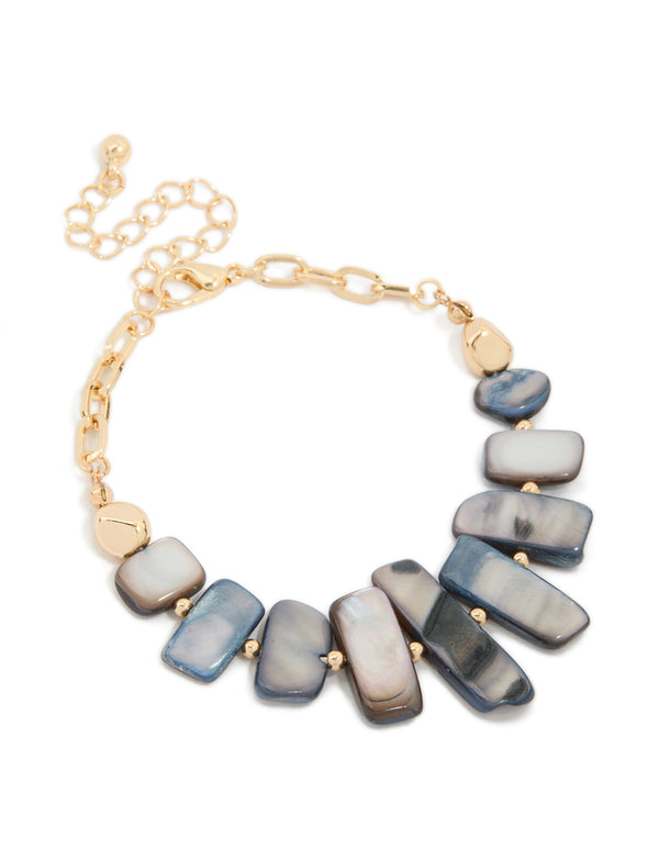 Gold Multi-Shape Shell Bracelet