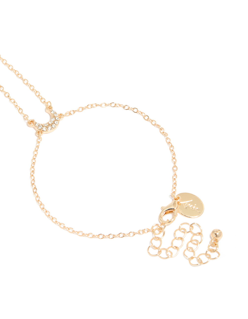 Gold Diamante Star Celestial Layered Hand Chain
