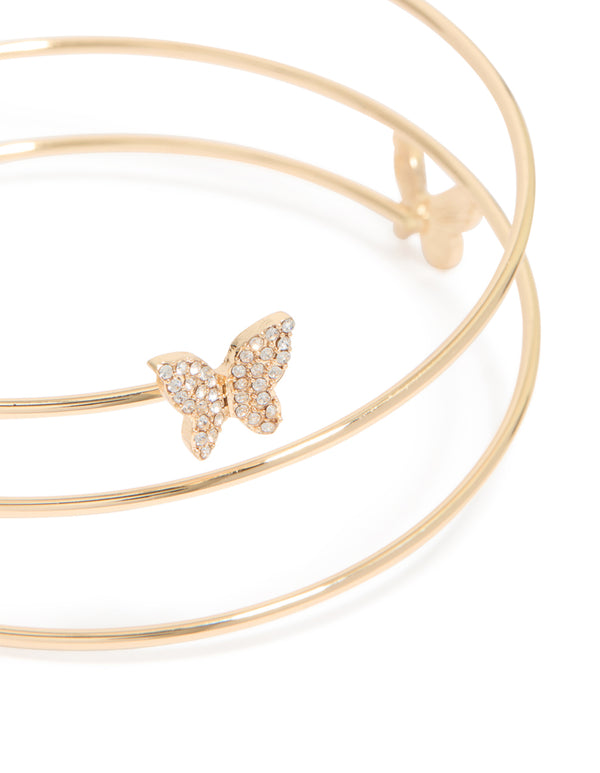 Gold Layered Butterfly Arm Cuff
