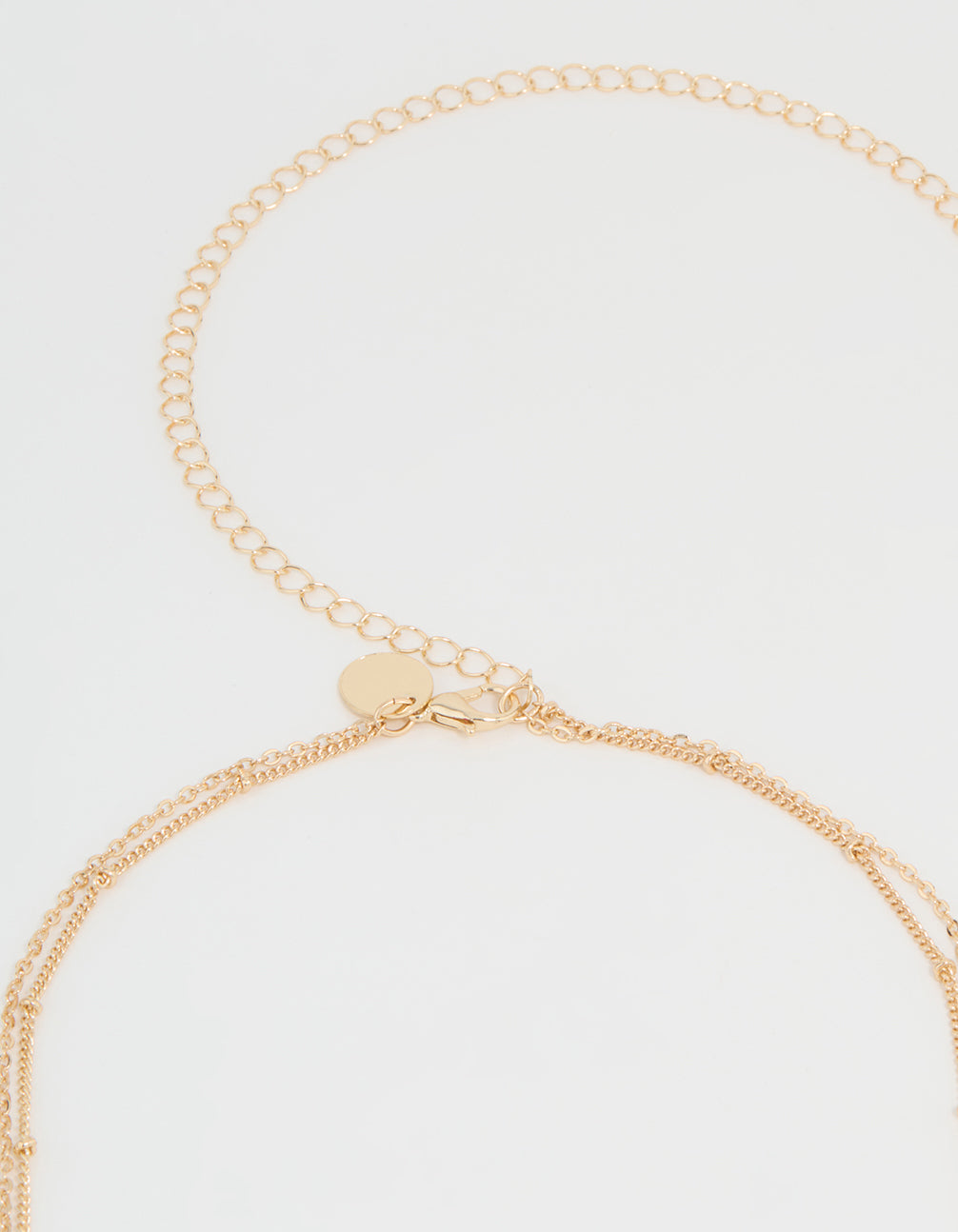Gold Multicoloured Semiprecious Stone Waist Chain.