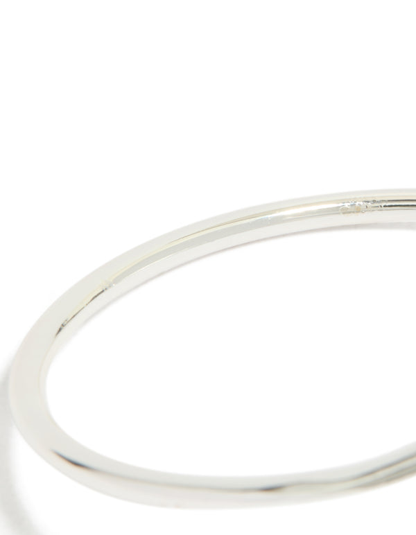 Silver Plated Teardrop Wrap Around Bangle