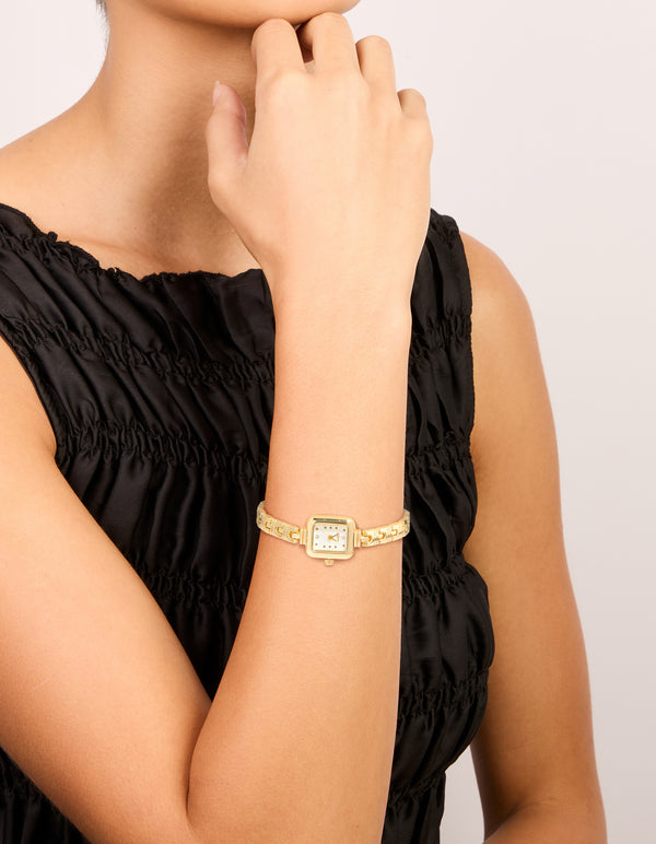 Gold Egyptian Link Mini Watch