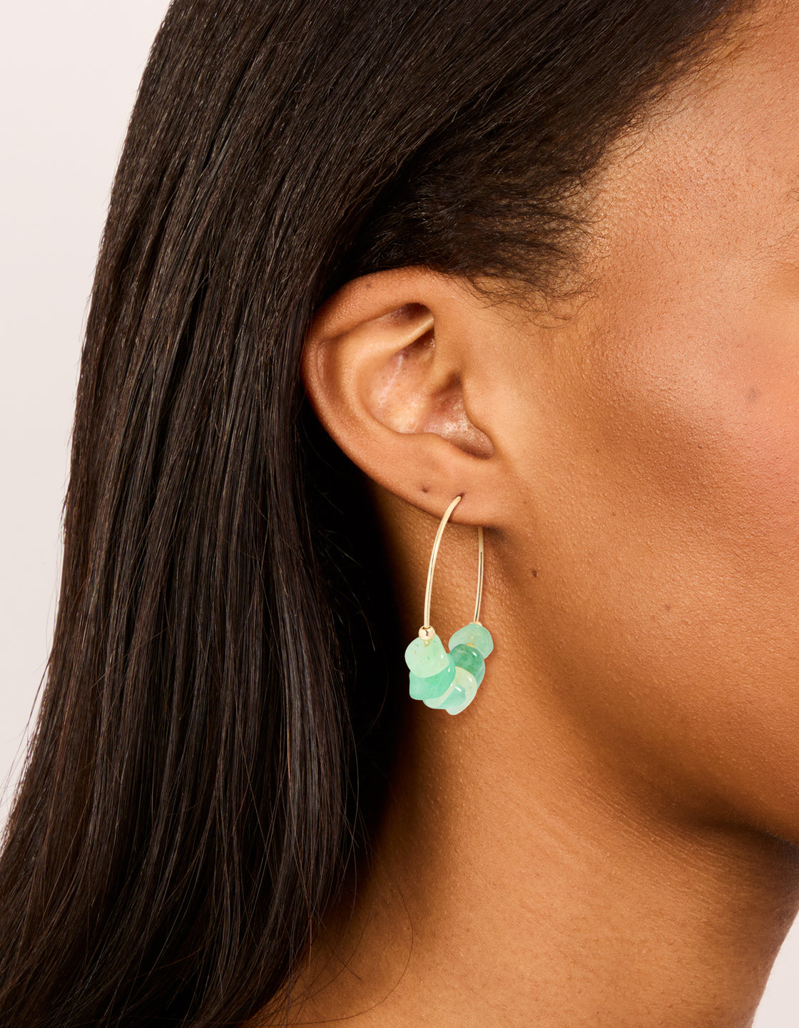 Gold & Green Acrylic Drop & Hoop Earrings 3-Pack