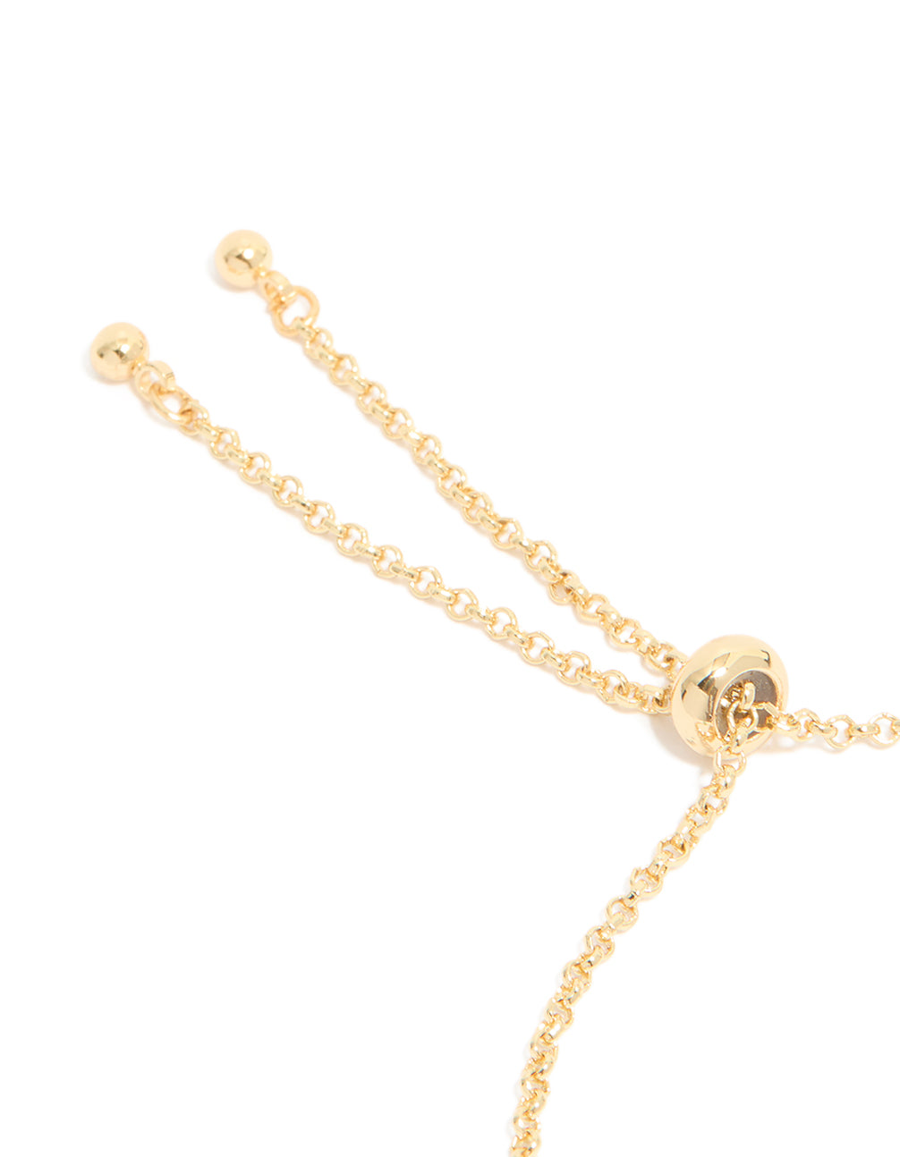 Displaying gold plated green cubic zirconia freshwater pearl toggle bracelet with beads, closure detail view