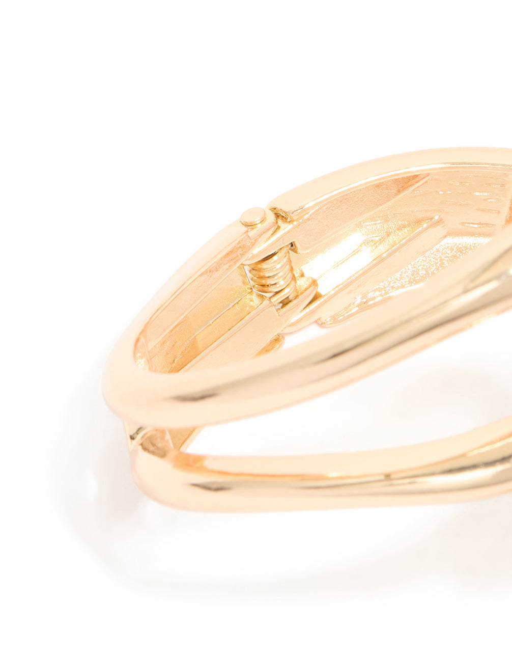Gold Wrapped Loop Hinged Bangle