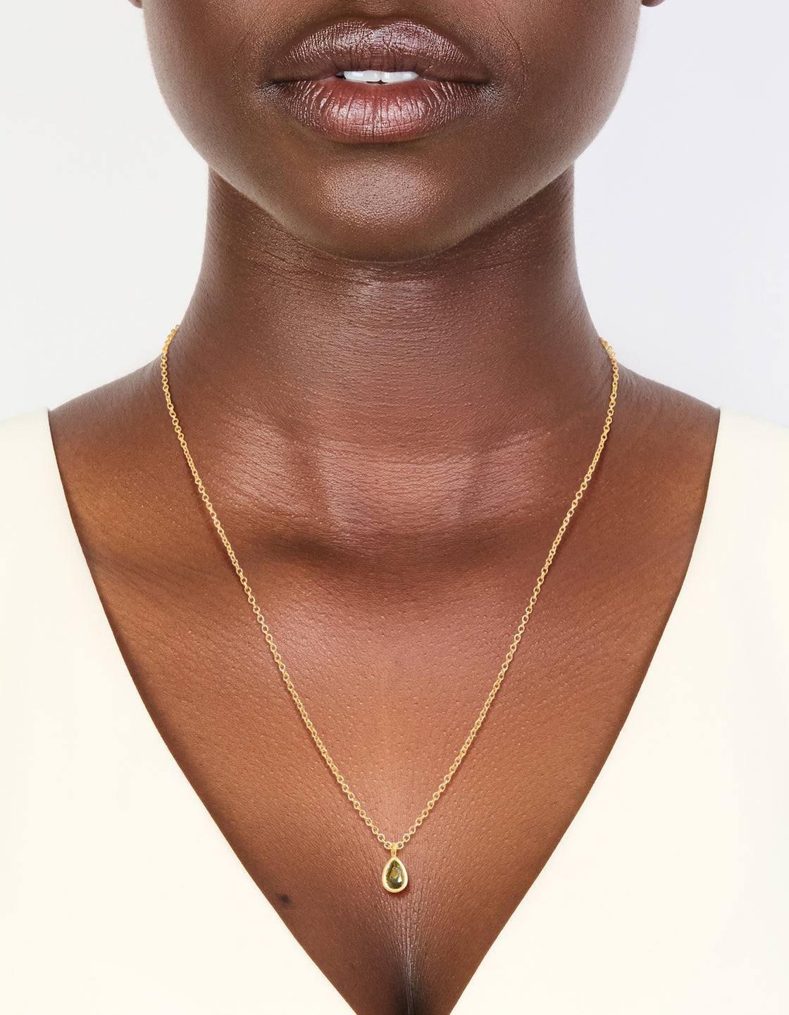 Gold Plated August Birthstone Necklace