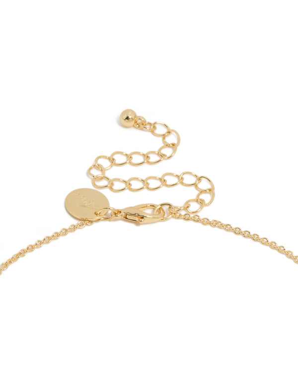 Gold Plated April Birthstone Necklace