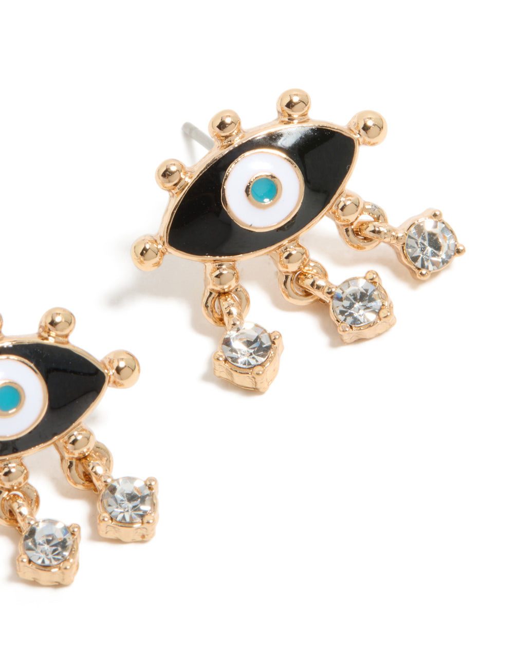 Gold Evil Eye Stud Earrings
