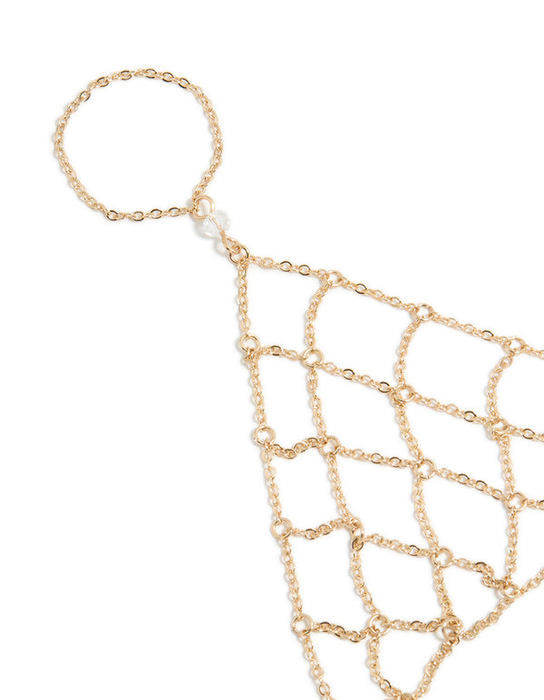 Gold Mesh Hand Chain