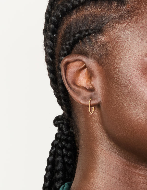 Gold Plated Surgical Steel 12 MM Fine Sleeper Earrings