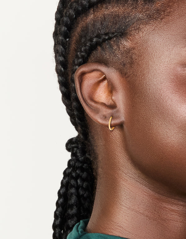 Gold Plated Surgical Steel 8 MM Thick Sleeper Earrings