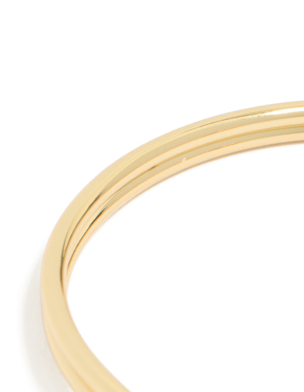 Gold Plated Double Knotted Centre Wrist Cuff