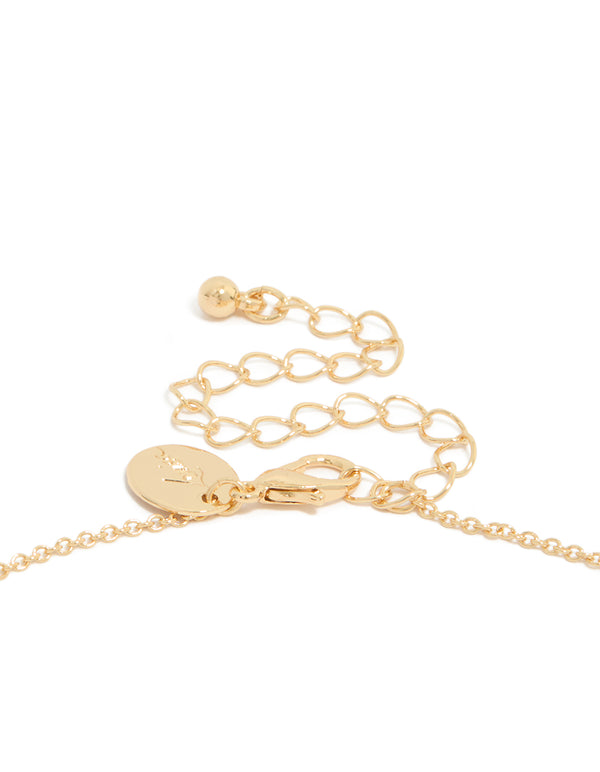 Highlighting a gold plated peridot August flower necklace with floral pendant, hoop closure, and dainty design clasp detail view
