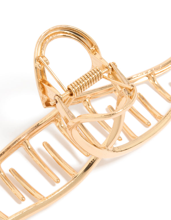 Gold Wavy Claw Clip