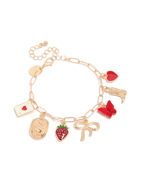 Gold Cowgirl Charm Bracelet