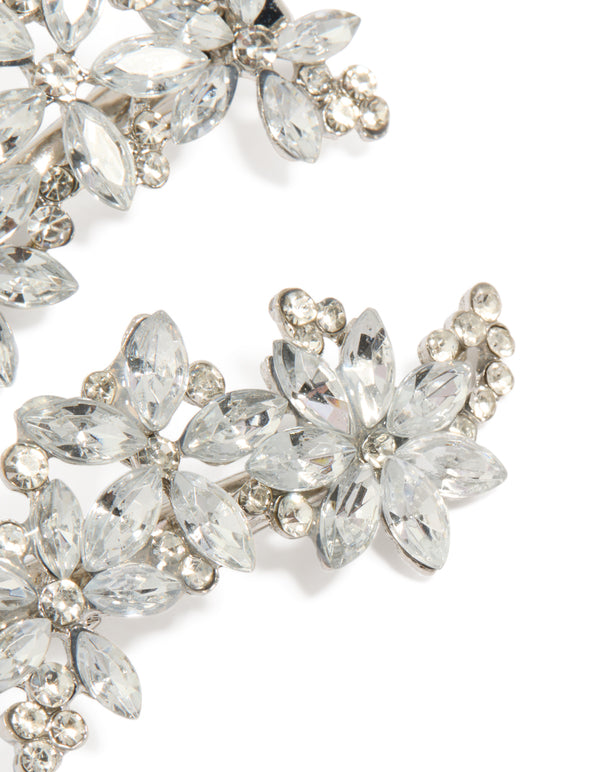 Designed with silver diamante clips flower design in a pack side view