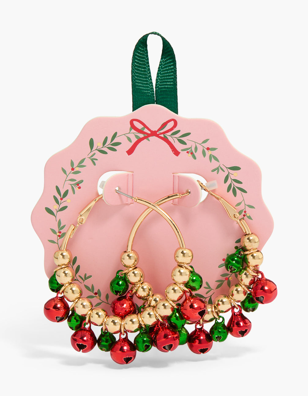 Gold Multicolored Bell Hoop Earrings