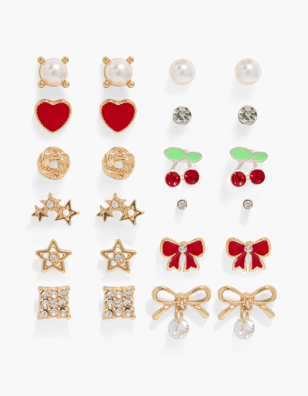 12 Day Mixed Metal Earrings Advent Calendar