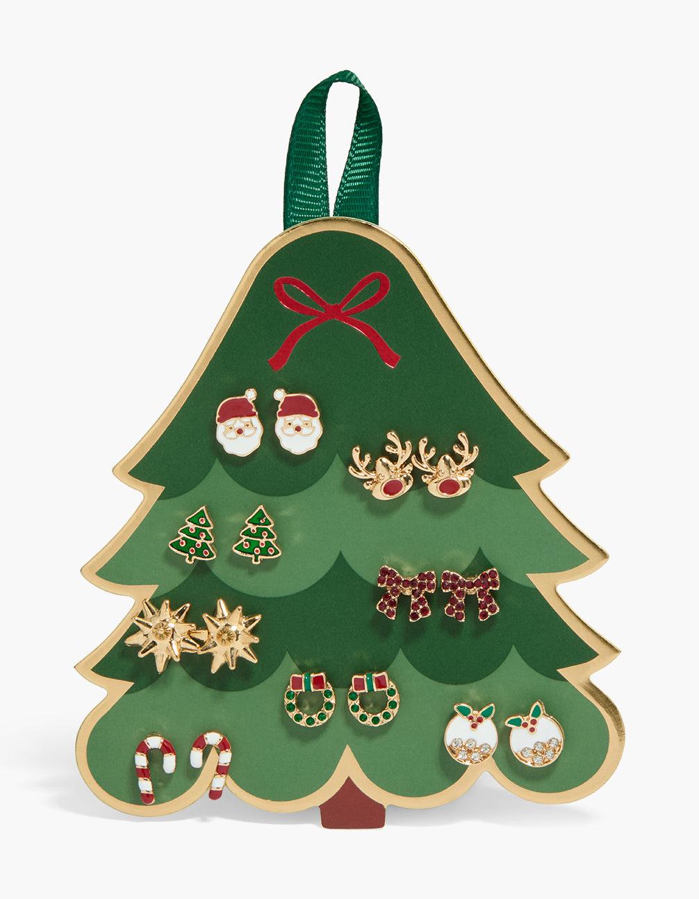 Gold Pudding & Bow Earrings 8-Pack
