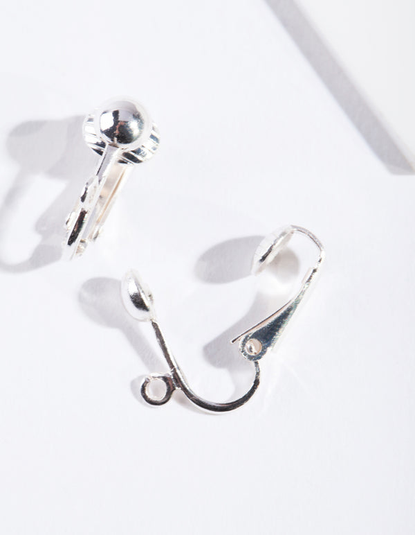 Silver Clip On Converter Earrings