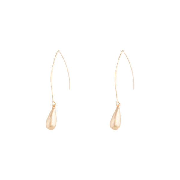 Gold Long Teardrop Earrings