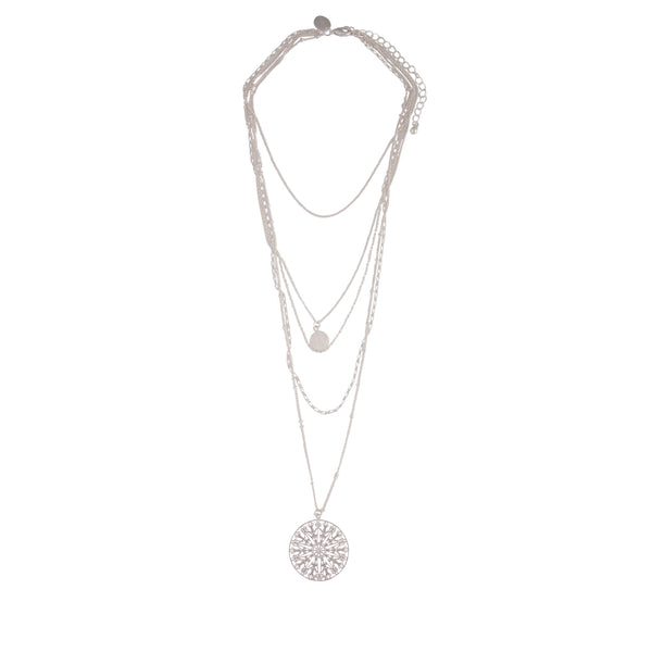 Multi Row Delicate Silver Filigree Choker