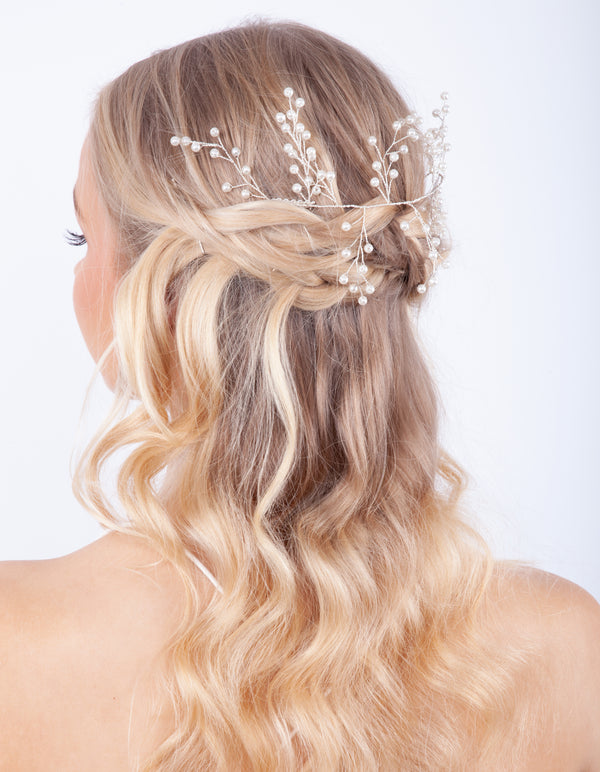 Organic Pearly Comb Drape Clip