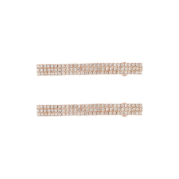 Rose Gold Double Diamante Barrette