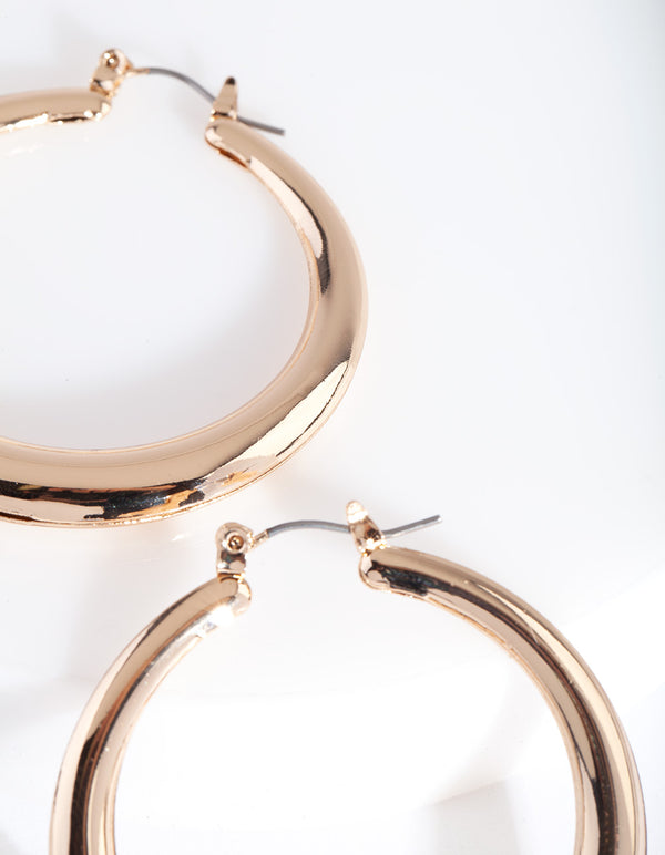 Gold Circle Hoop Earrings