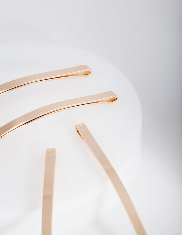 Gold Long Hair Slides 4-Pack