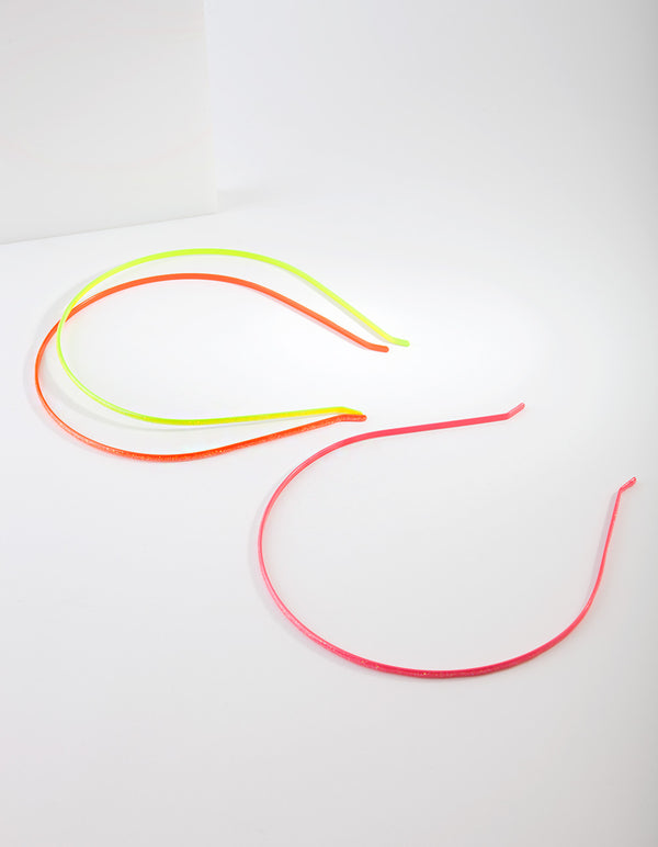 Kids Fluoro Glitter Headband Pack