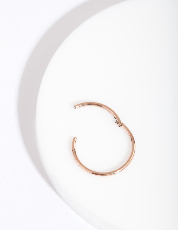 Rose Gold 10mm Fine Clicker Earring