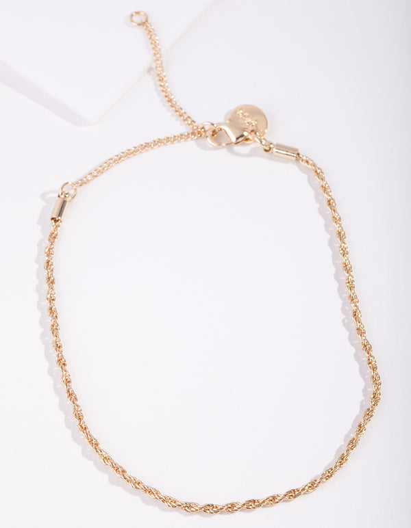 Gold Plated Chain Anklet