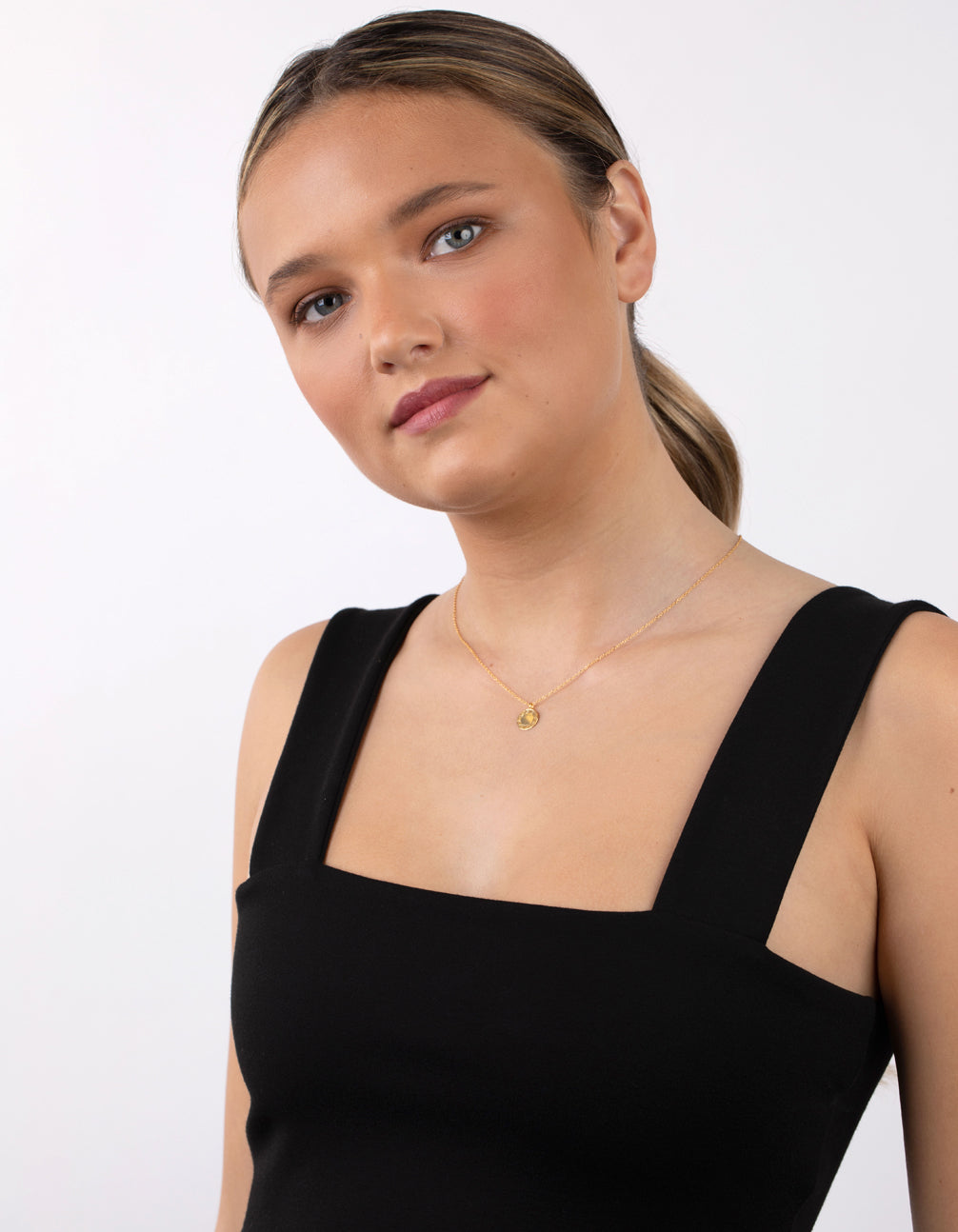 Gold Plated Sterling Silver Geometric Pattern Necklace